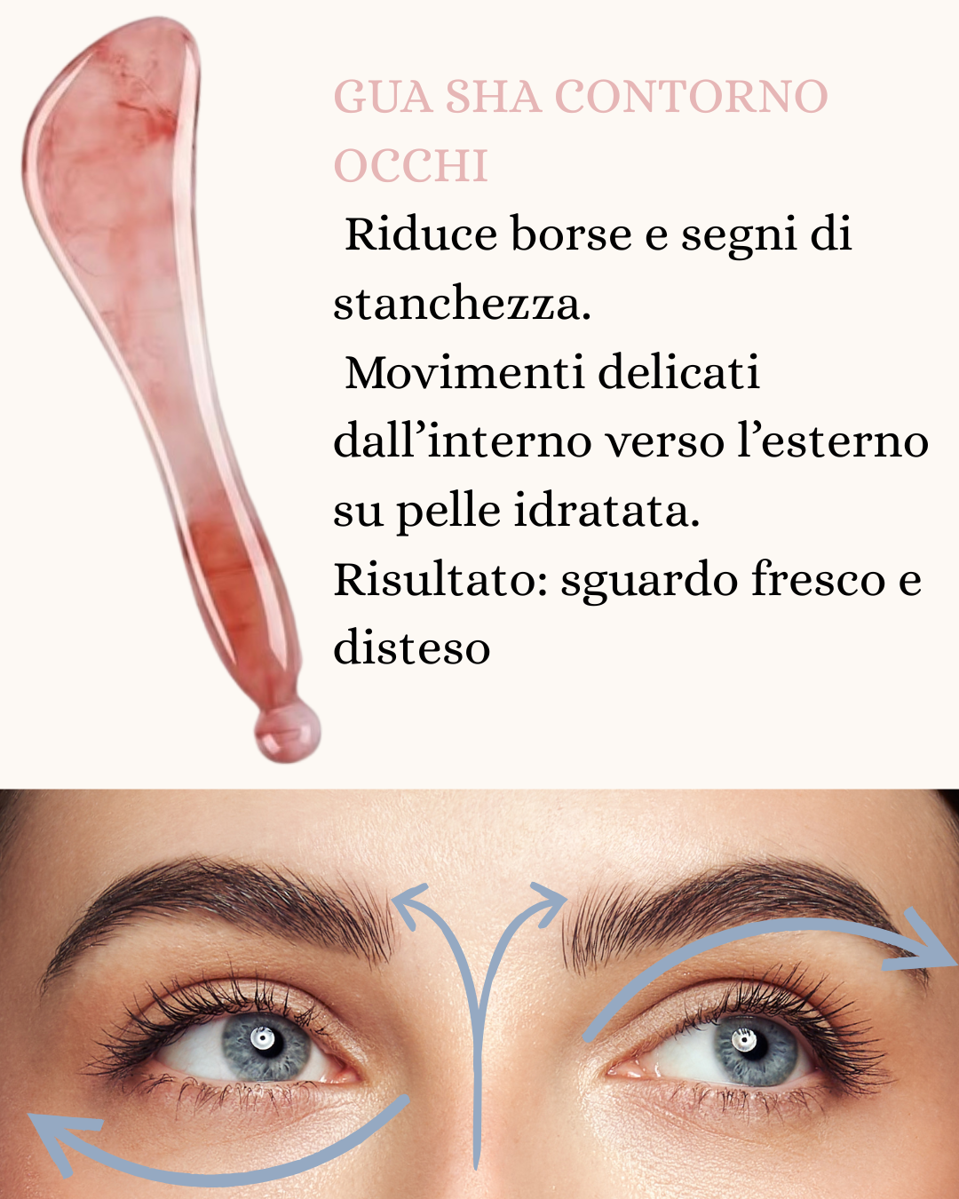 SET PROFESSIONALE GUA SHA VISO, CONTORNO OCCHI E SPAZZOLA LINFATICA ESFOLIANTE